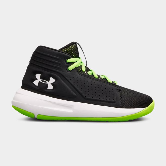 Under Armour Torch Mid - Chlapcenske Basketbalove Topanky - Čierne/Zelene